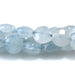 This is a Dakota Stones 6mm Aquamarine Gemstone strand with A grade faceted coin beads in 15-16 inch strand.