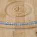 This is a Dakota Stones 4x6mm Aquamarine Gemstone strand with faceted rondelle beads in 15-16 inch strand.