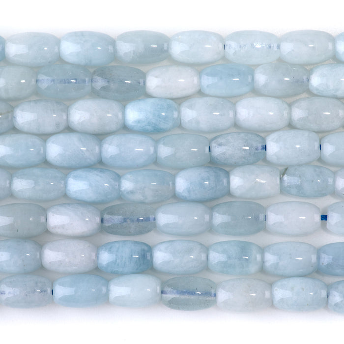 Aquamarine 6x10mm Barrel A Grade - 15-16 Inch