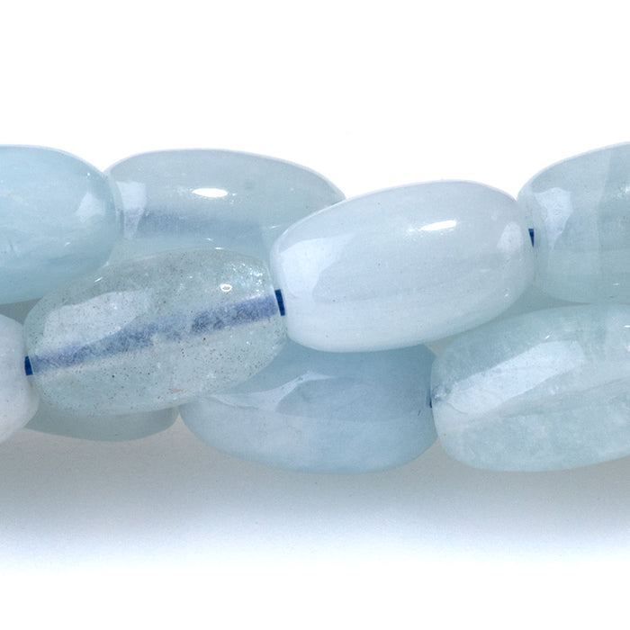 Aquamarine 6x10mm Barrel A Grade - 15-16 Inch