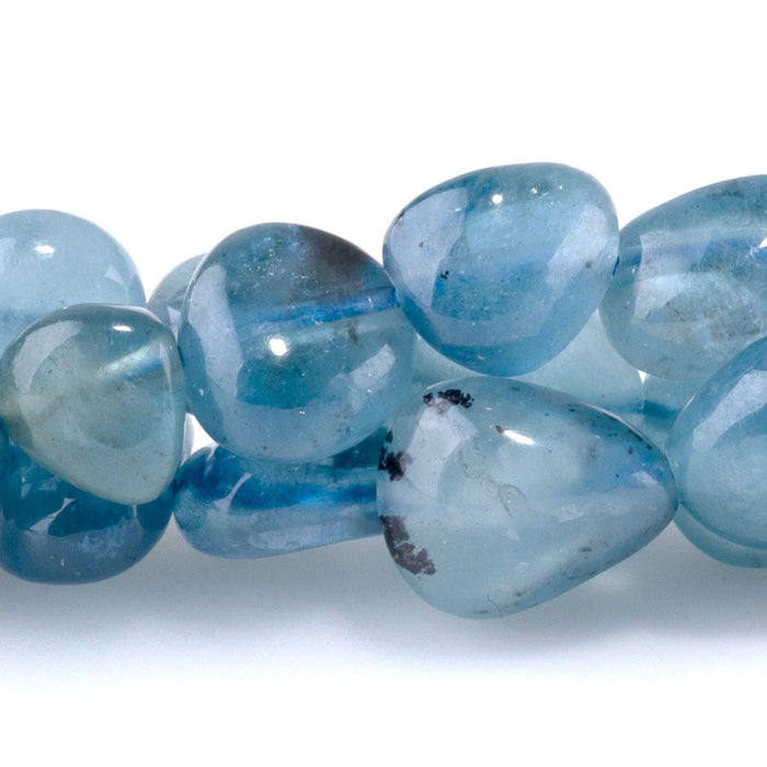 Devil Aquamarine 7x9-8x10mm Pebble A Grade - 15-16-Inch
