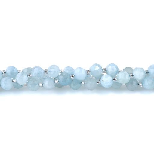 This is a Dakota Stones 7x8mm Aquamarine Gemstone strand with A grade faceted nugget beads in 15-16 inch strand.