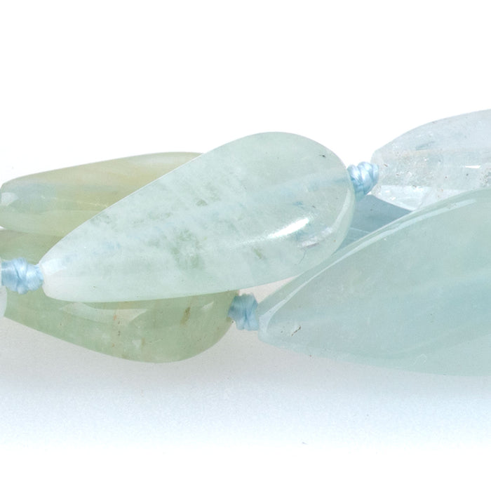 Aquamarine 8x15-9x18mm Tear Drop A Grade - 15-16 Inch