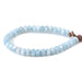 This is a Dakota Stones 8mm Fdc Aquamarine Diamond Cut Large Gemstone strand with faceted rondelle beads in 8 inch strand.