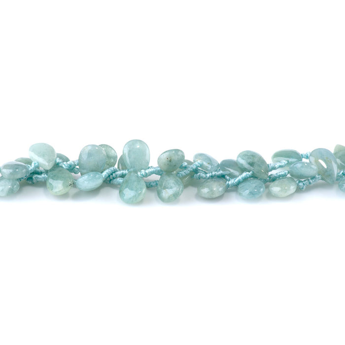 Aquamarine 8x12mm Drop - 8 Inch