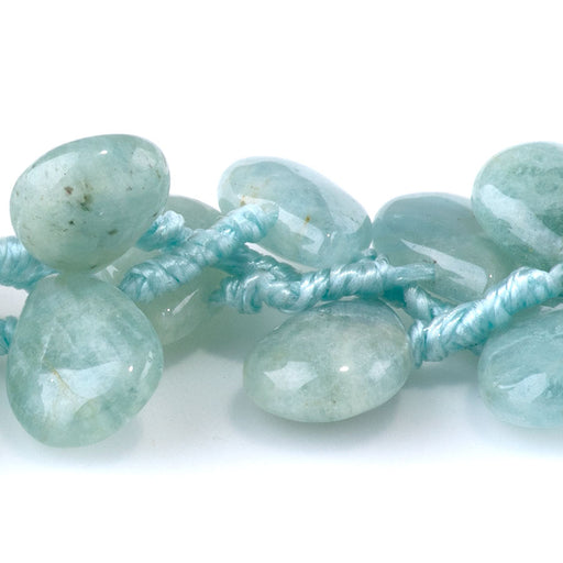 This is a Dakota Stones 8x12mm Aquamarine Gemstone strand with drop beads in 8 inch strand.