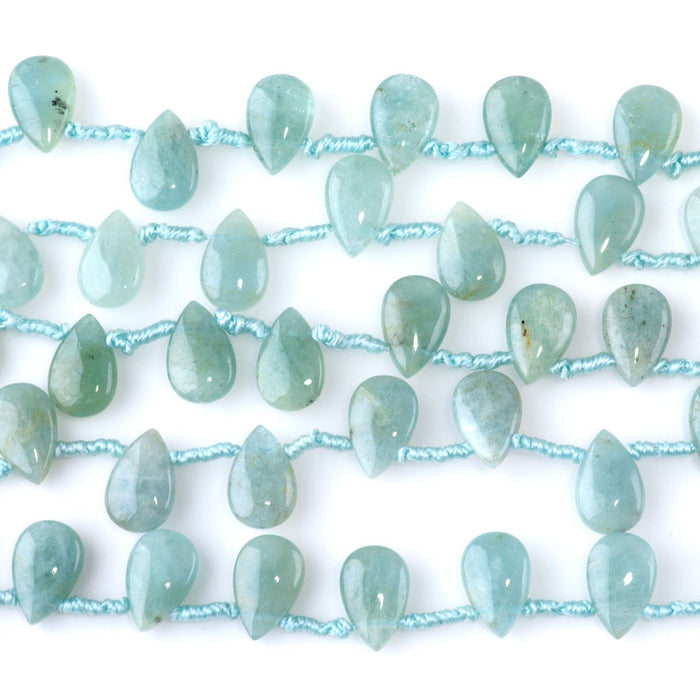 Aquamarine 8x12mm Drop - 8 Inch