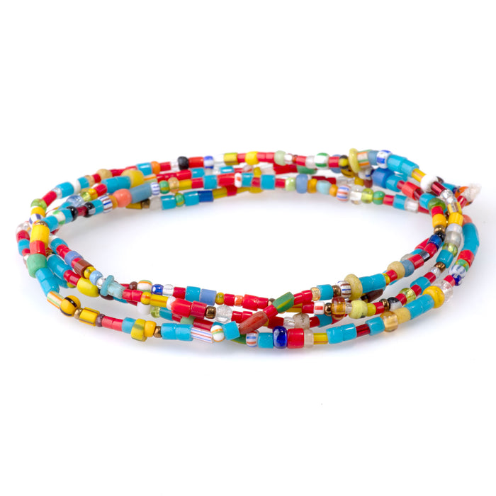 African Christmas Beads 2-6mm Mixed Shapes - 34 Inch