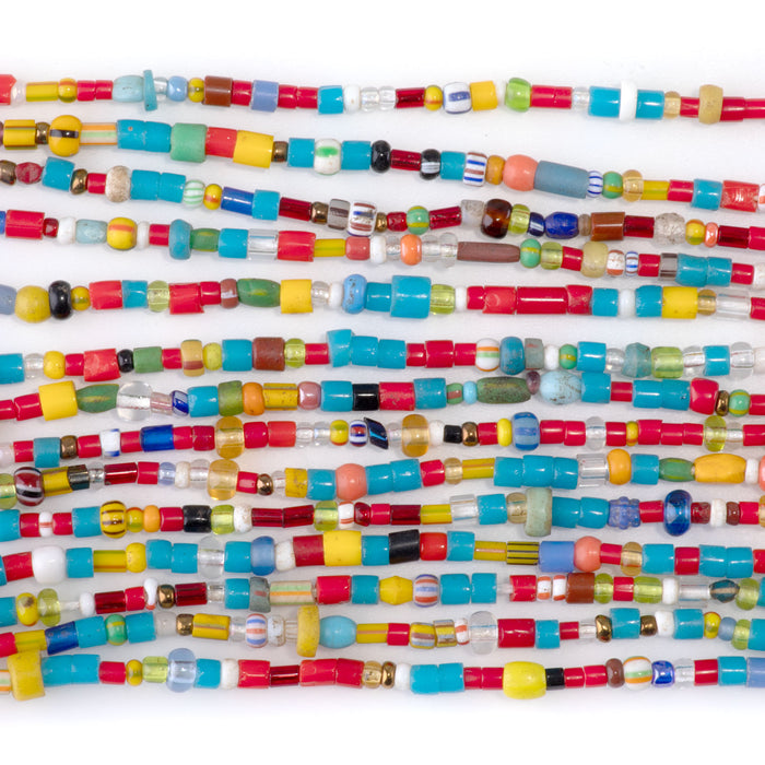 African Christmas Beads 2-6mm Mixed Shapes - 34 Inch