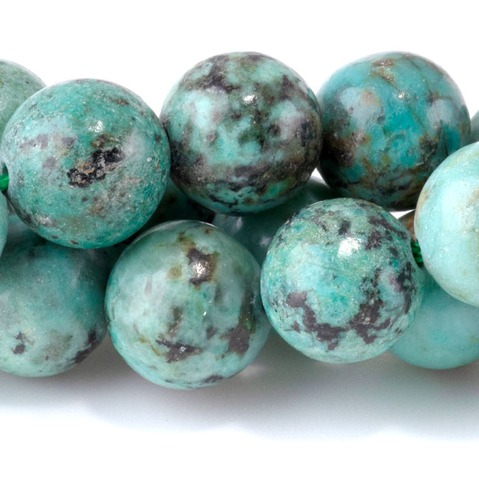 African Turquoise 10mm Round AAA Grade - 15-16 Inch