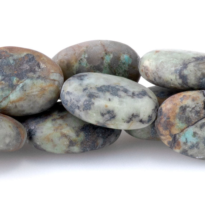 MATTE African Turquoise 10x14 Oval 8-Inch