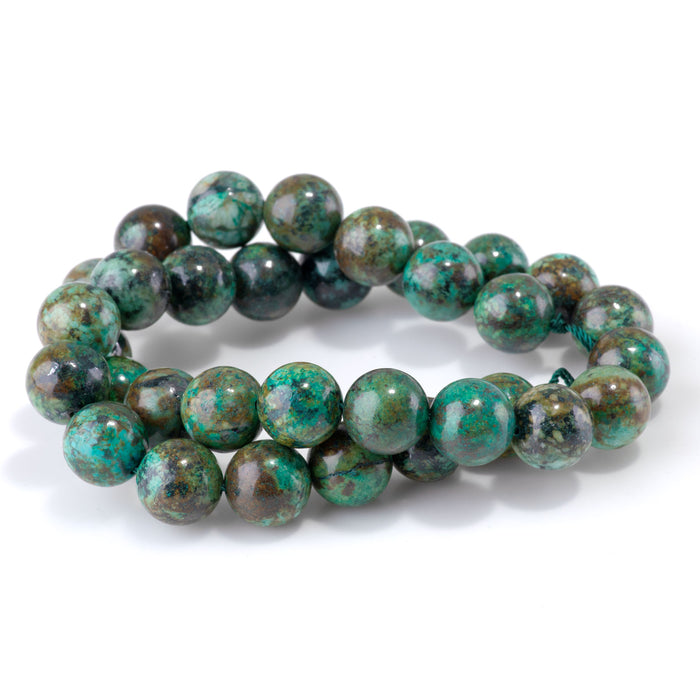 African Turquoise 12mm Round Bead - 15-16 Inch