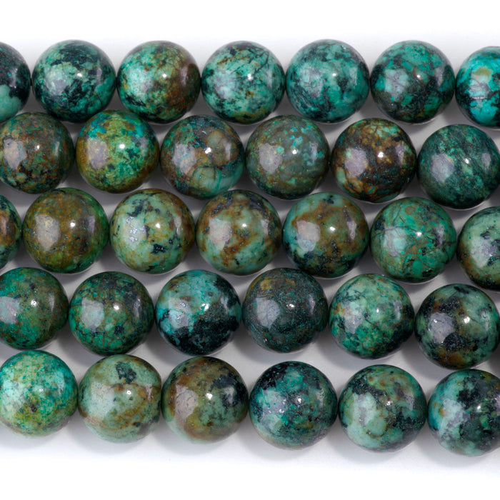African Turquoise 12mm Round Bead - 15-16 Inch