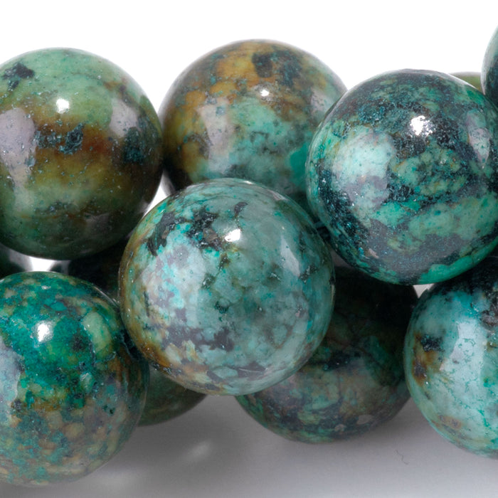 African Turquoise 12mm Round Bead - 15-16 Inch