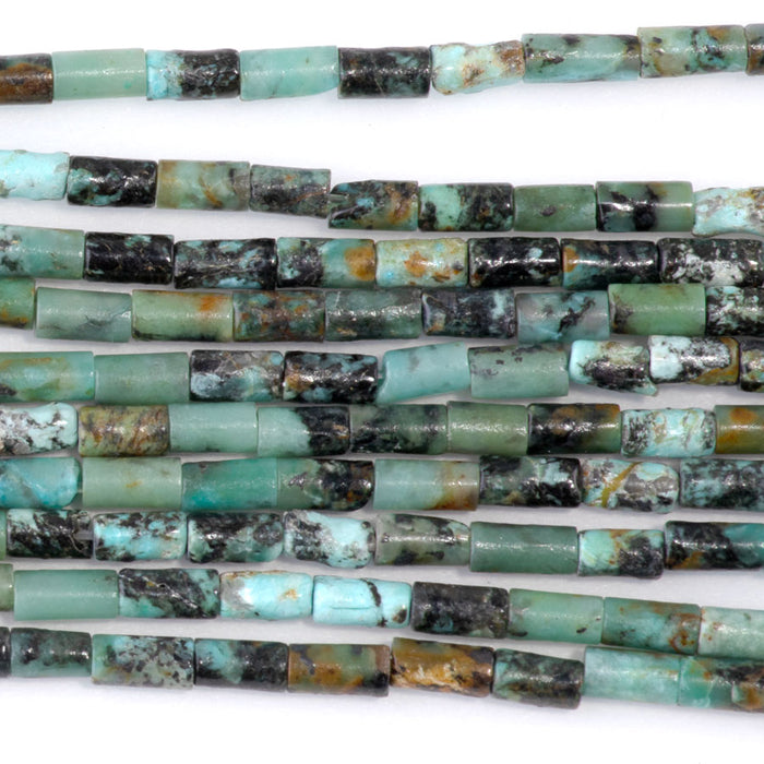 African Turquoise 2x4mm Tube Beads - 15-16 Inch