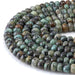 This is a Dakota Stones 5x8mm African Turquoise Large Hole Gemstone strand with rondelle beads in 8 inch strand.