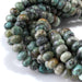 This is a Dakota Stones 5x8mm African Turquoise Large Hole Gemstone strand with rondelle beads in 8 inch strand.