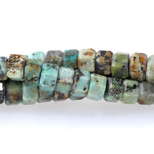 This is a Dakota Stones 6mm African Turquoise Hexagon Gemstone strand of round beads in 15-16 inch strand.