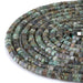 This is a Dakota Stones 6mm African Turquoise Large Hole Gemstone strand with faceted hexagon beads in 8 inch strand.