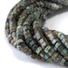 This is a Dakota Stones 6mm African Turquoise Large Hole Gemstone strand with faceted hexagon beads in 8 inch strand.