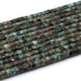 This is a Dakota Stones 6mm African Turquoise Large Hole Gemstone strand with faceted hexagon beads in 8 inch strand.