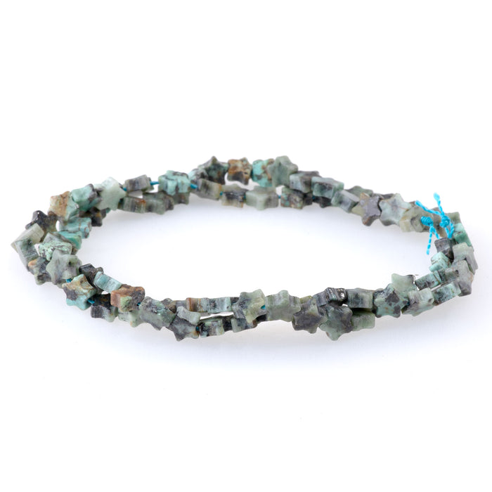 African Turquoise 6mm Star - 15-16 Inch