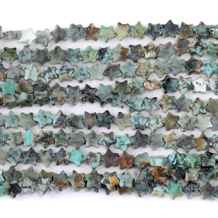 African Turquoise 6mm Star - 15-16 Inch