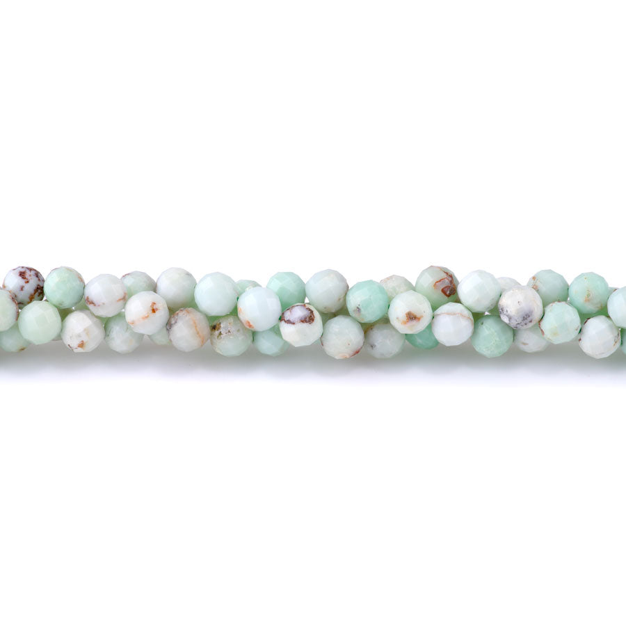 Australian Green Opal 8mm Round Faceted - 15-16 Inch