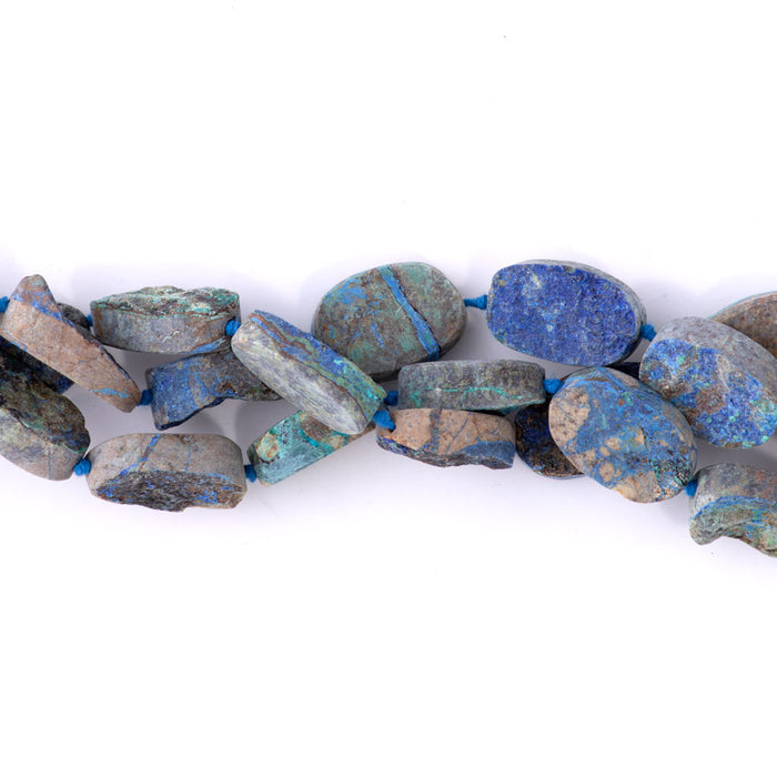 Azurite Malachite 12-20mm Oval - 15-16 Inch