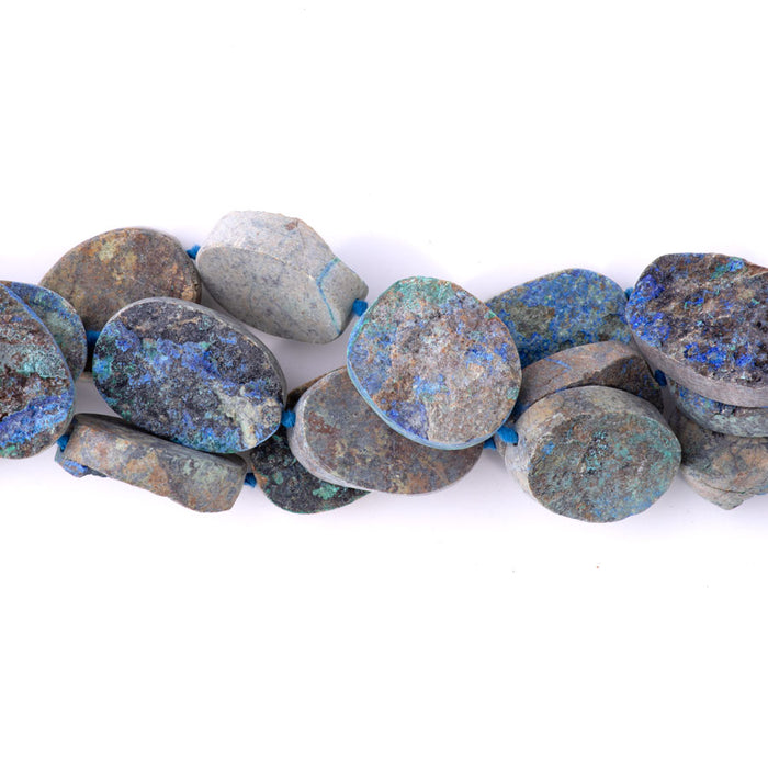 Azurite Malachite 16-25mm Oval - 15-16 Inch