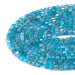 This is a Dakota Stones 4mm Blue Apatite Gemstone strand with table-cut cube beads in 15-16 inch strand.