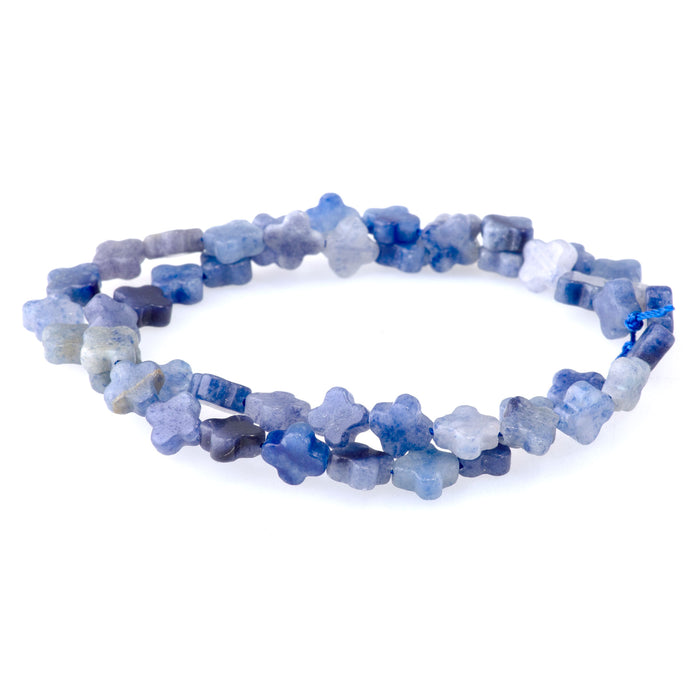 Blue Aventurine 8mm Cross - 15-16 Inch