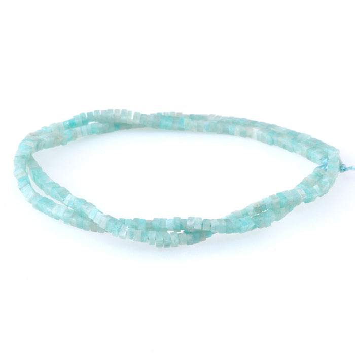 Brazilian Amazonite 1x2mm Square Rondelle - 15-16 Inch