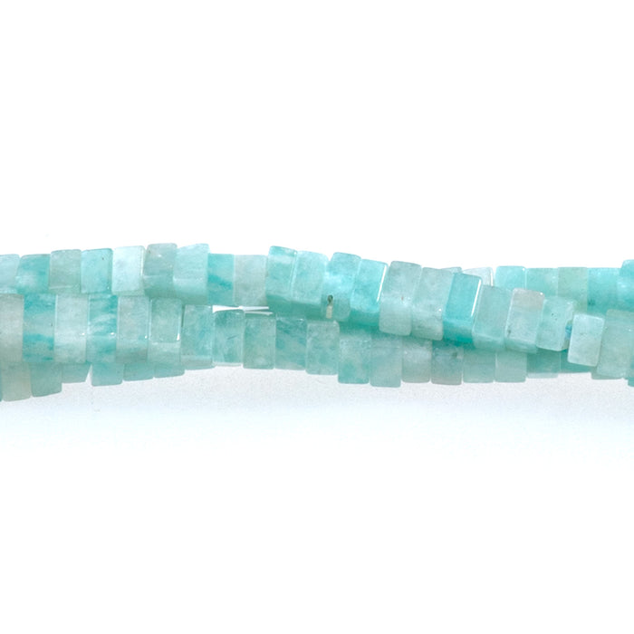 Brazilian Amazonite 1x2mm Square Rondelle - 15-16 Inch