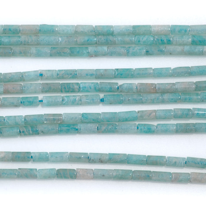Brazilian Amazonite 2x4mm Tube - 15-16 Inch