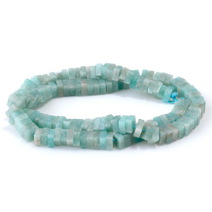 Brazilian Amazonite 3x6mm Square Rondelle - 15-16 Inch
