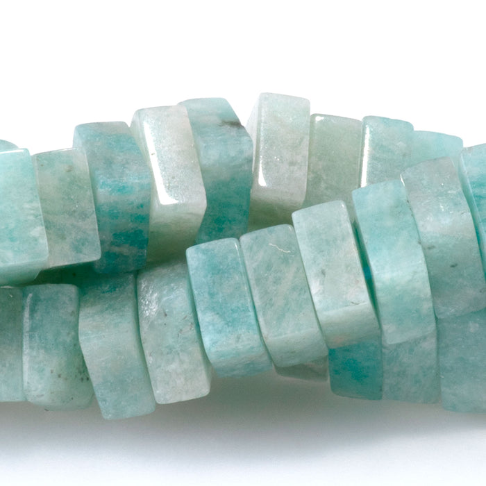 Brazilian Amazonite 3x6mm Square Rondelle - 15-16 Inch