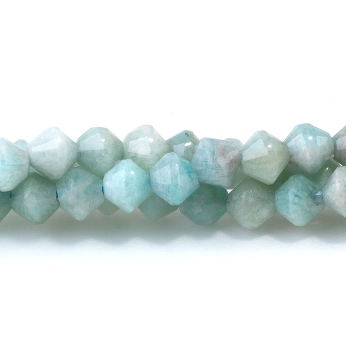 Brazilian Amazonite 4mm Faceted Bicone - 15-16 Inch