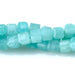 This is a Dakota Stones 4mm Brazilian Amazonite Gemstone strand with natural A grade table-cut cube beads in 15-16 inch strand.