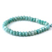 This is a Dakota Stones 5x8mm Brazilian Amazonite Large Hole Gemstone strand with faceted rondelle beads in 8 inch strand.