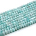 This is a Dakota Stones 5x8mm Brazilian Amazonite Large Hole Gemstone strand with faceted rondelle beads in 8 inch strand.
