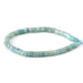 This is a Dakota Stones 6mm Brazilian Amazonite Large Hole Gemstone strand with faceted hexagon beads in 8 inch strand.