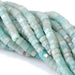 This is a Dakota Stones 6mm Brazilian Amazonite Large Hole Gemstone strand with faceted hexagon beads in 8 inch strand.