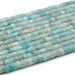 This is a Dakota Stones 6mm Brazilian Amazonite Large Hole Gemstone strand with faceted hexagon beads in 8 inch strand.