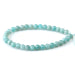 This is a Dakota Stones 6mm Brazilian Amazonite Large Hole Gemstone strand with round beads in 8 inch strand.