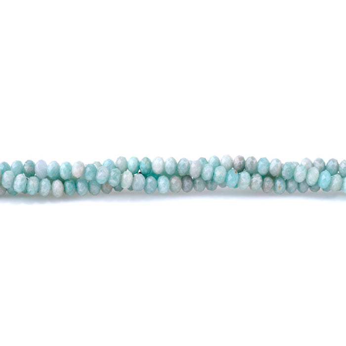 Brazilian Amazonite 4x6mm Faceted Rondelle - 15-16 Inch