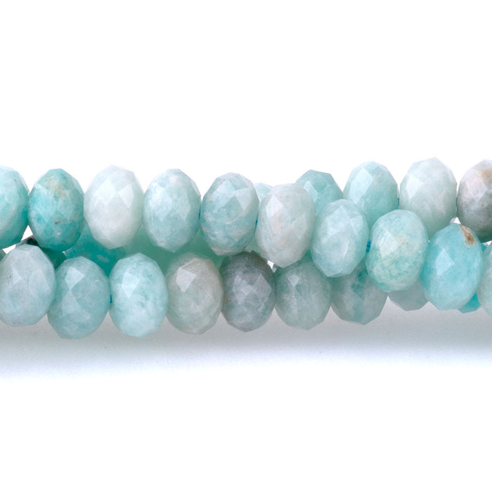 Brazilian Amazonite 4x6mm Faceted Rondelle - 15-16 Inch