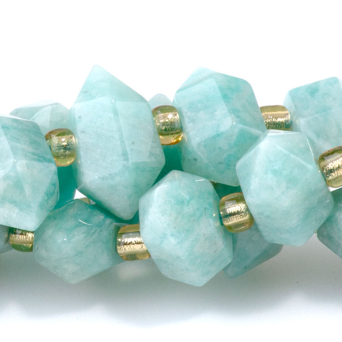 Brazilian Amazonite 6x11mm Side Drilled Points - 15-16-Inch