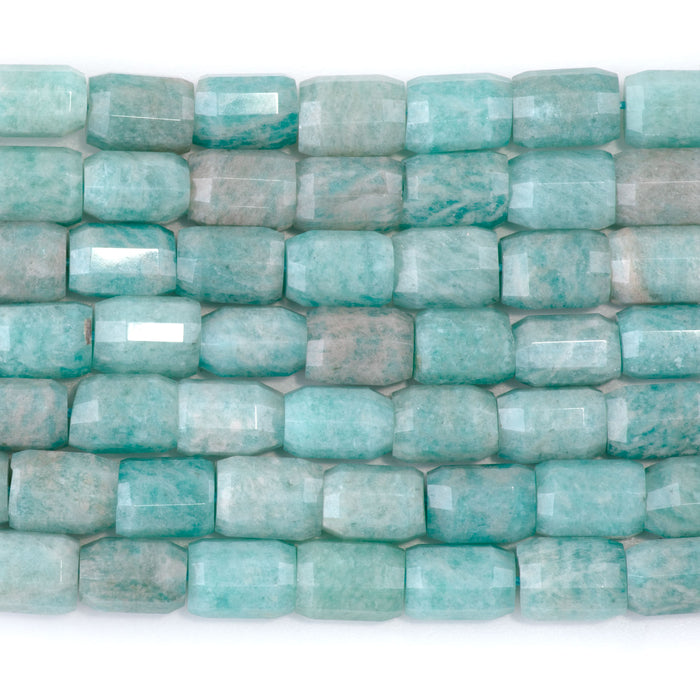 Brazilian Amazonite 7x10mm Faceted Tube - 15-16 Inch