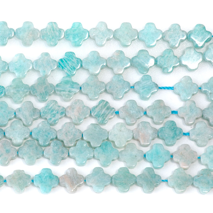 Brazilian Amazonite 8mm Cross - 15-16 Inch